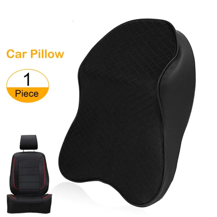 Car Seat Neck Pillow Headrest Pillow Cervical Pillow Back Cushion Neck Pain Relief Memory Foam Lumbar Support Cushion for Car Seat Office Chair