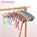 Clothes Hanger with 10 Pegs Space-saving Stainless Steel Sock Hanger with 10 Clips Waterproof Laundry Rack for Southeast Asian Buyers. 