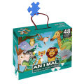 48 Pcs Jumbo Jigsaw Puzzles For Kids Animals Floor Puzzle For Teenagers Fun and Challenging Family Game (Zoo Animals). 