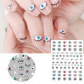 Nail Slider Eyes Patterns 3D Effects Ultra Thin Abstract Line Pattern Evil Eye Design Nail Sticker for Women. 