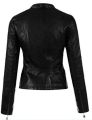 Classic Women's Short Leather Coat Stylish Jacket. 