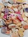 Natural Sea Shell Cuttings With Smooth Edges For DIY Crafts | 40gms | Real Cut Shell Pieces With Hole | Beads Or Pendent | Ideal For DIY Jewelry Making, Dress Accessories, Crafting, And Home Decoration. 