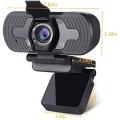 Webcam,1080P HD 110-Degree View Angle Webcam with Microphone. 