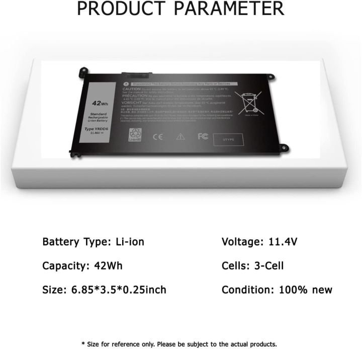 New%20Laptop%203%20Cell%20%20Battery%20For%20Inspiron%205493%20%20P/N:%20YRDD6%20-%20Image%205