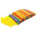 110 PC DIY Plastic Straw Building Blocks Toy Set Creative Assembly Constructor Engineer Educational Toys Kids Gift. 