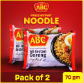 MI ABC Fried Instant Noodles Mi INSTAN GORENG - Fried  Flavour Noodles - Instant Fried Noodles (Pack Of 2). 