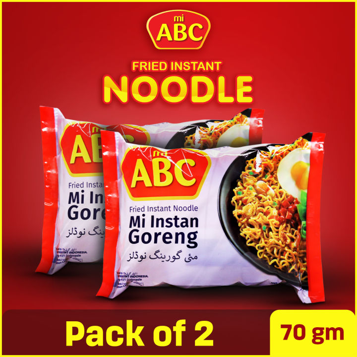 MI ABC Fried Instant Noodles Mi INSTAN GORENG - Fried  Flavour Noodles - Instant Fried Noodles (Pack Of 2)