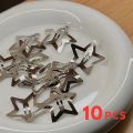 2/200pcs Silver Star Hair Clips for Girl Y2k Filigree Star Metal Snap Clip Hairpins Barrettes Hair jewelry Nickle Free Lead Free. 