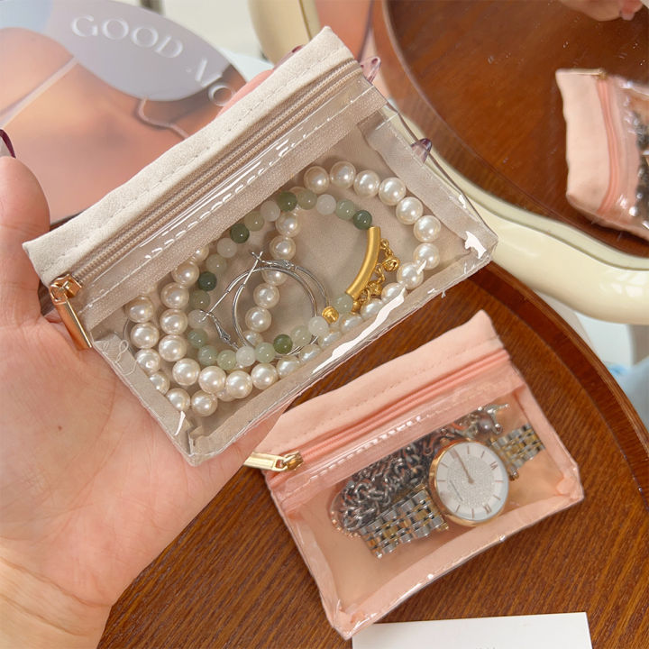 1/2Pcs%20Mini%20Ziplock%20Jewelry%20Pouch%20Solid%20Color%20Polyester%20Zipper%20Bag%20Clear%20Jewelry%20Storage%20Bag%20-%20Image%203