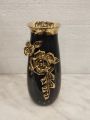 1 Pcs- Ceramic Porcelain Vase 11" Golden flower | White, Black. 