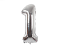 Number Foil Balloons Silver Color Digits Customized Numbers For Birthday and Party Decor - 0,1,2,3,4,5,6,7,8,9. 