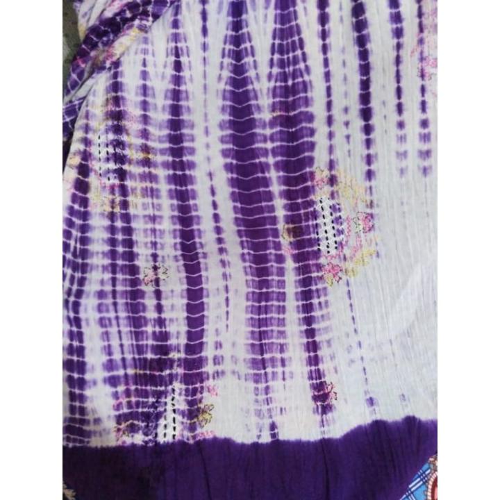 Lawn hand made karhai dupatta dye and dye