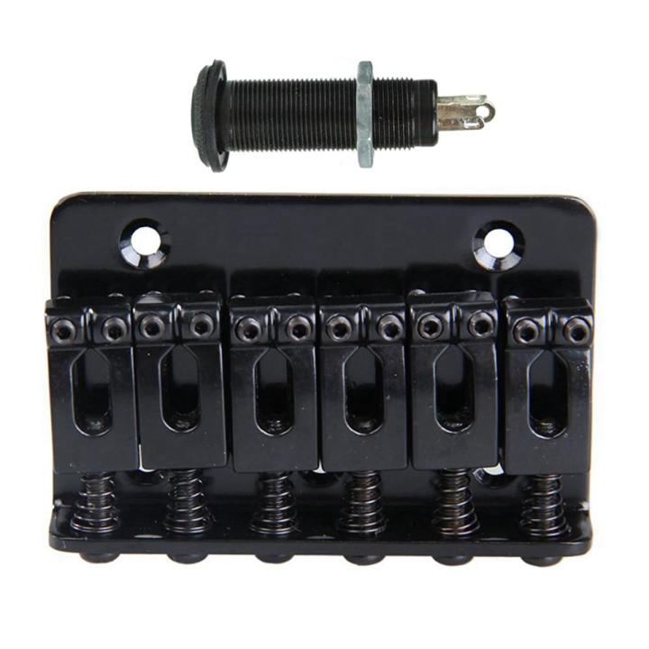 6 Saddle Hardtail Bridge Top Load 65mm Electric Guitar Bridge (Black ...