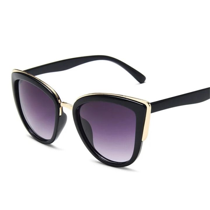 【beauty code】Vintage Cat Eye Sunglasses Women y Ladies Clear Eyewear Metal Frame Sun Glasses Fashion Female YJHH0167