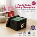 Panda Design Folding Storage box cute and kids toy storage box fabric and collapsible storage box portable and multipurpose storage organizer, panda print organizer Random color pack of 1. 
