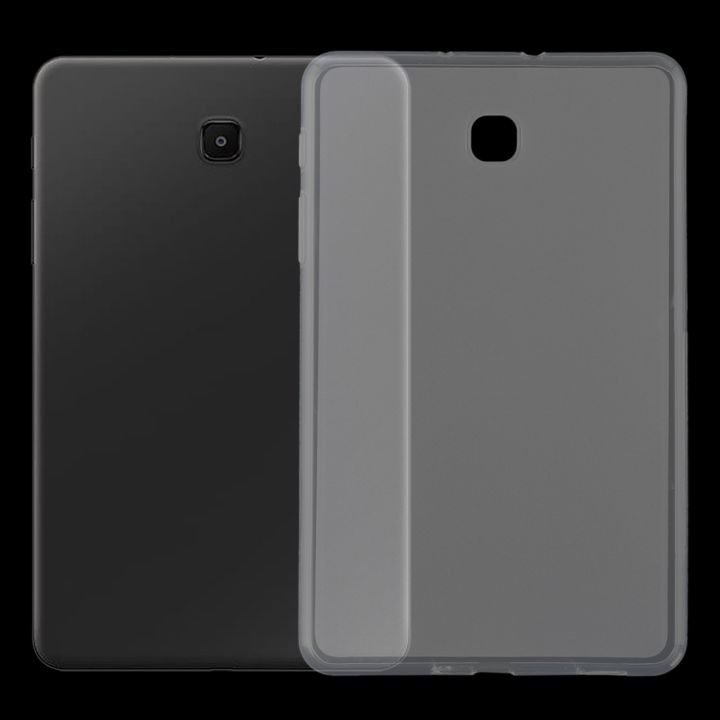 Tablet Case For Galaxy Tab A 8.0 (2018) T387 0.75mm Ultrathin Outside Glossy Inside Frosted TPU Soft Protective Case