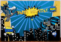 BATMAN THEME BIRTHDAY PARTY BANNER ( 36 INCHES X 24 INCHES ). 