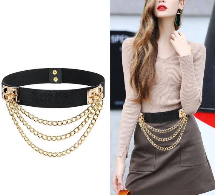 Stretchable waist chain for women belt for girls kamar band belt