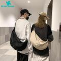 Green Home Men Crescent Bag Solid Color Firm Stitching Men Messenger Bag. 