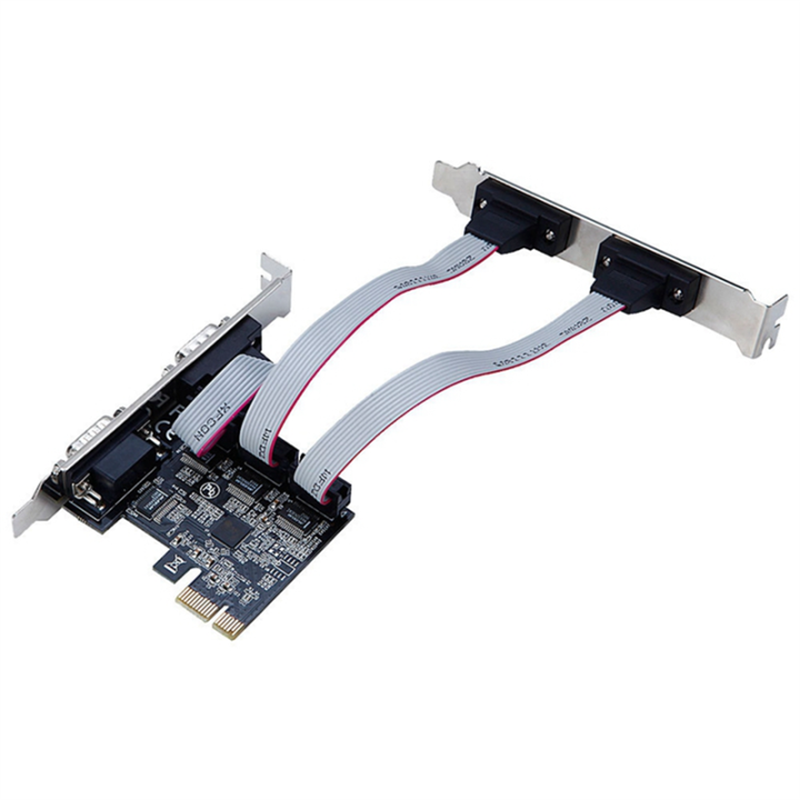 1 Piece 25Mbps PCIE Serial Port Expansion Card 4 Port Expansion Card Riser Card AX99100 Chip PCIE to Serial Port RS232 Interface