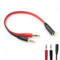 SPTM Audio Splitter 3.5mm Plug Jack Stereo Audio Splitter Earphone Headset Mic Cable Adapter Connector Noodle Extension Cord| Shopikbuzz. 