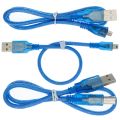 30CM USB Cable for Uno R3/Nano/MEGA/Leonardo/Pro Micro/DUE Blue High Quality A Type USB/Mini USB/Micro USB Cable For Arduino. 