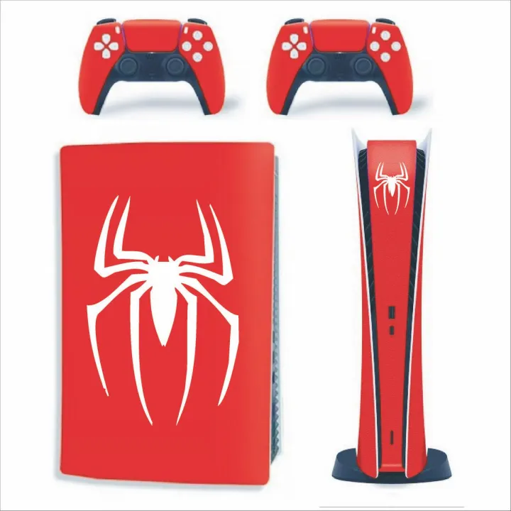 ps5%20disc%20edition%20and%20digital%20edition%20spider%20skin%20with%202%20controller%20skin%20(not%20silicone%20cover%20)%20-%20Image%202
