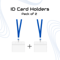 Plastic ID Card Holder with Strap pack of 2 for Men/Women | Office Card Holder with ribbon | Lanyard Card Holder with strap | Premium Quality, Waterproof & Dustproof | For Mums, Teachers, Tours, Events, Businesses, Cruises & More. 