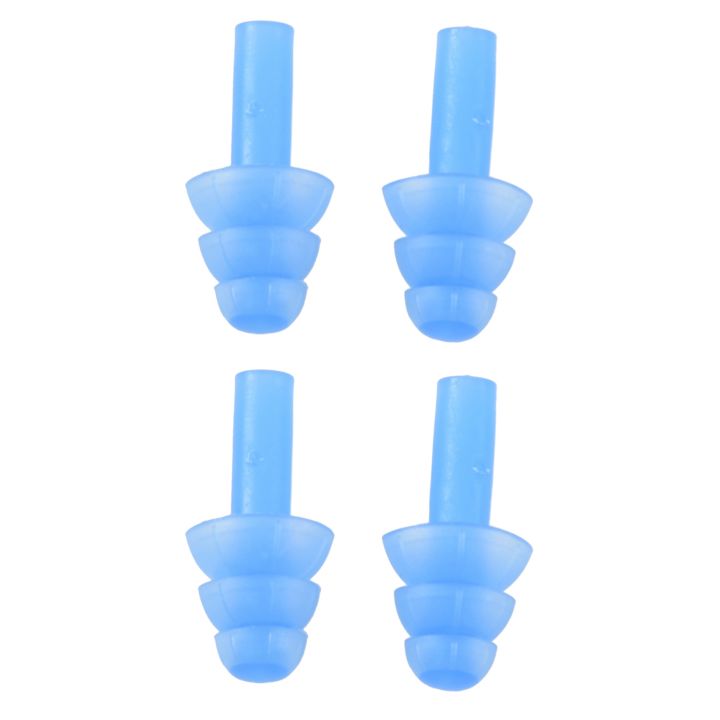 TWEXQNY 2 Pair Swimming Dive Flexible Silicone Ear Plugs Earplug Blue