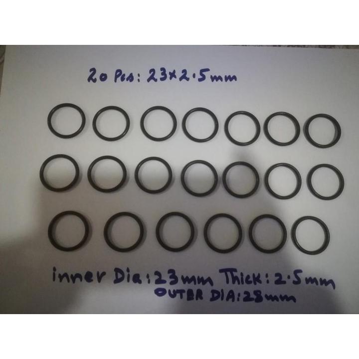20 Pcs O-Ring 23X2.5 - Inner Dia:23mm X Thickness:2.5mm and Outer Diameter: 28mm ORing