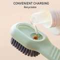 Multifunctional Soap Liquid Dispenser Brush with Handle Shoe Cleaning Laundry Brush Scrub Cleaning Soft Bristle Cleaning Brushes for Clothes and Shoes Household Use For Bathroom and Kitchen. 
