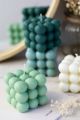 Scented Bubble Cube Candle, 3x3 Modern Design, High-Quality Wax, Relaxing Fragrance, Home Decor. 