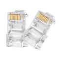 RJ45 CAT5 & CAT5E Pass Through Modular Plug Network Connector (25 Pieces). 