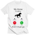 y orse Is Calling and I ust o irthday Funny raph Shirts Women en Fashion ops Casual Oersized -shirt. 