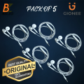 Gionee Handsfree Earphones with Deep Bass and Sound, In-Ear with Built-in Microphone, High Quality. 