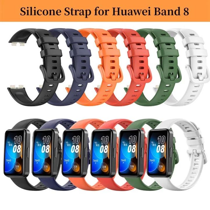 Silicone Watch Band Strap For Huawei Band 8 & Honor Band 8 (Not for Band 6, 7 or Watch Fit)