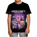 3-13 Boys T-Shirt Sandbox Game Minecraft Print Party Game Kids Shirts Virtual World Children's Tshirt. 