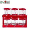 Discover KITCHEN MAX condiments & spice rack with 6pcs jars & spoon 650ml.. 