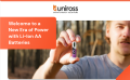 Uniross USB-C AA 1.5V 2400 mWh / 1500 mAh Rechargeable Battery (Pack 4). 