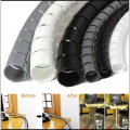10Meter Flexible Spiral Cable Wire Protector USB Cable Organizer Computer Cord Protective Tube Clip Organizer Management Tools. 
