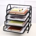 4 Layer Document DeskTray made with Metal Wire Mesh Paper Tray Desk Organizer Rack Office A4 File Holder. 