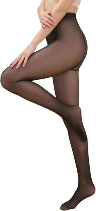 Women%20Fleece%20Lined%20Tights,%20Translucent%20Warm%20Pantyhose%20Leggings%20Fleece%20Lined%20Thermal%20Tights%20for%20Women%20-%20Image%204
