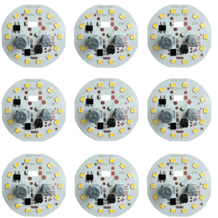 12W LED Chip with Double Capacitor Driver AC 220V input X 6 Packe