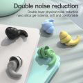 1/2pair Anti Noise Sleeping Ear Plugs Portable Silicone Soft Noise Reduction Swimming Earplugs Waterproof Seaside Pool Ear Plugs. 