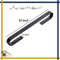 HB One Piece Customize, Heavy Duty Wall Mount Toilet Washroom Bathroom Towel Bar Stand, Towel Rack Black color. 