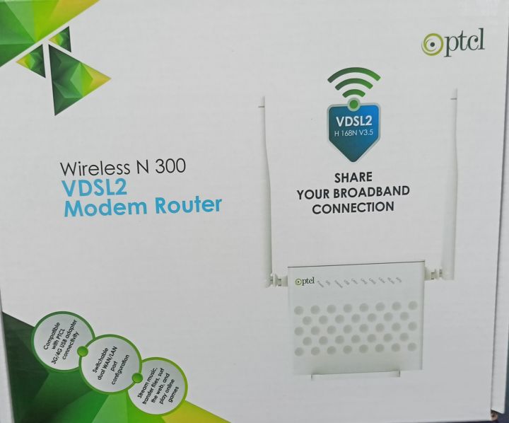 Ptcl wifi router vdsl 2 model No: H 168N V3.5 official ptcl modem brand new modem.