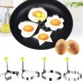 4Pcs Egg Mold Fried Egg Cooking Mold Shaper Stainless Steel Kitchen Pan cake Mould Ring 4 Piece set. 