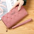 PU Leather Long Wallets for Women Credit Card Holder Zipper Clutch Purses Heart Embroidery Money Bag Wallet Carteras Para Mujer. 