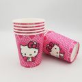HELLO KITTY THEME PAPER CUPS PACK OF 10 PAPER CUPS. 