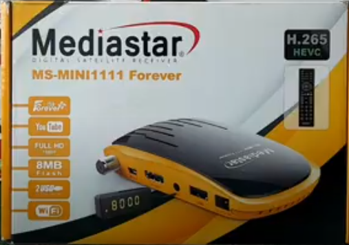 Mediastar MS-MINI1111 Forever H.265 Digital Satellite Receiver | Media star Receiver | Full HD Wi-Fi TV Receiver | Without Dish Receiver